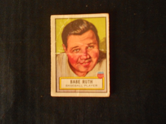 1952 Topps "Look 'n See" Babe Ruth baseball card.