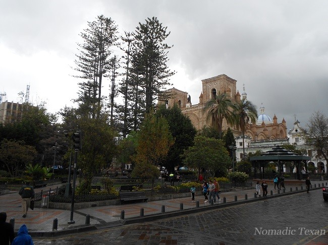 Parque Calderon Near the New Cathedral in Cuenca
