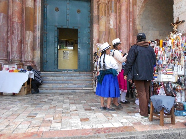Ladies Looking at Goods at The New Cathedral