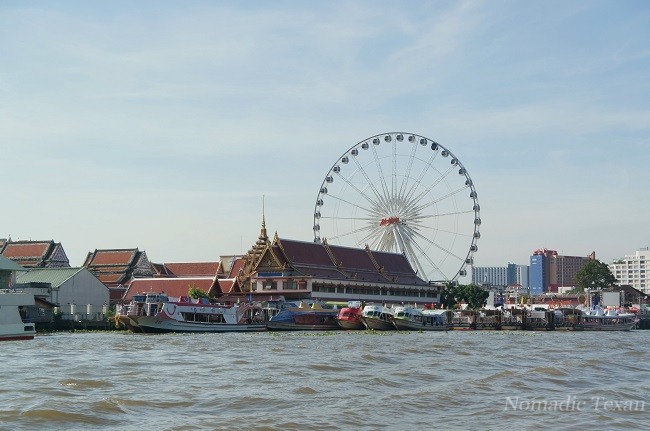 Ferris Wheel and Long Boats