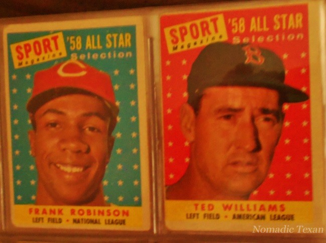 Frank Robinson and Ted Williams 1958 Baseball All-Star Cards