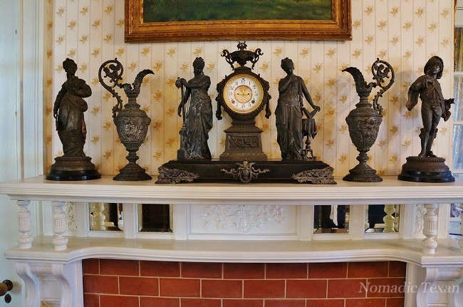 Figurines on the Fireplace Mantel