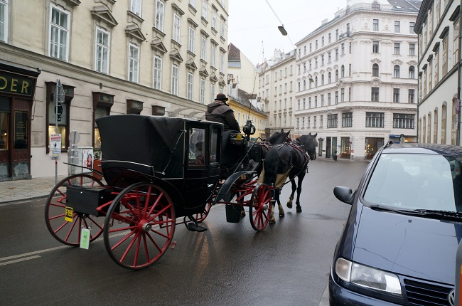 A Vienna taxi for hire.